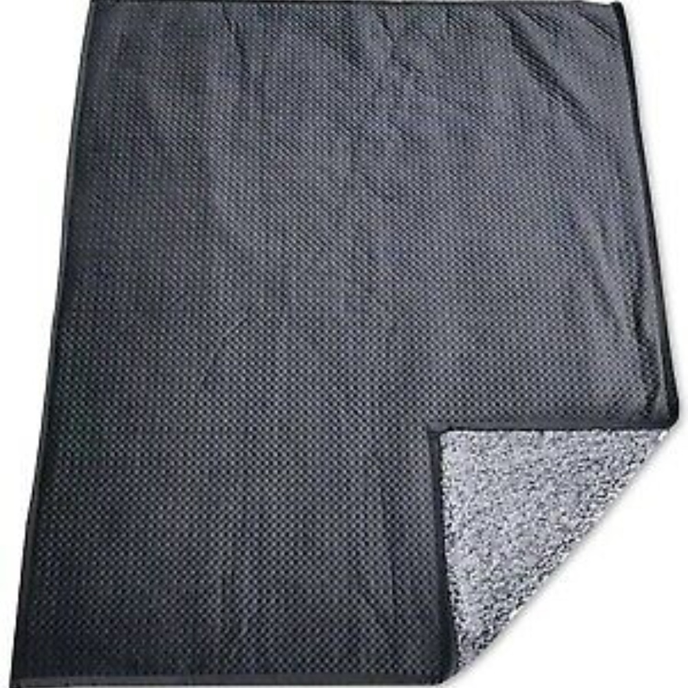 Estex Home Fashions Reversible Quilted Velvet Sherpa Pinsonic Fleece Throw Grey